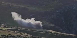 Dramatic moment mortars are blown up in controlled explosion