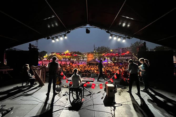 'Scran' performing in front of hundreds at the festival