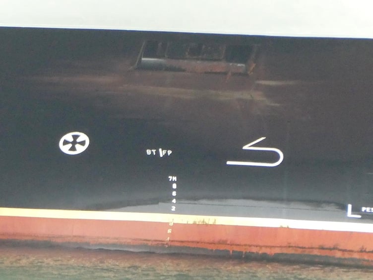 A close up of the damage on the Manxman