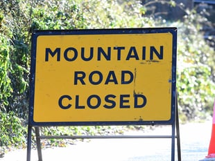 Mountain Road closes to restore two-way system