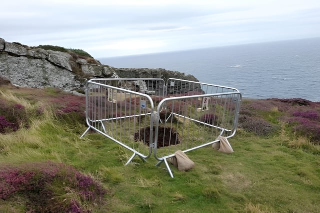 Warning to visitors as sinkhole appears at island beauty spot