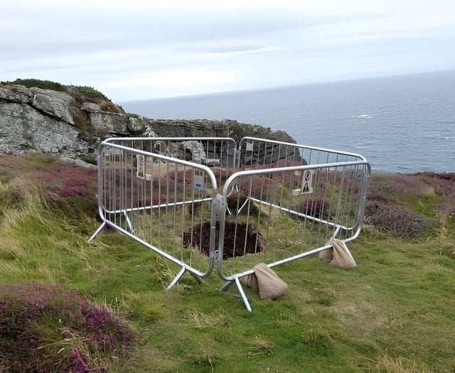 Warning to visitors as sinkhole appears at island beauty spot