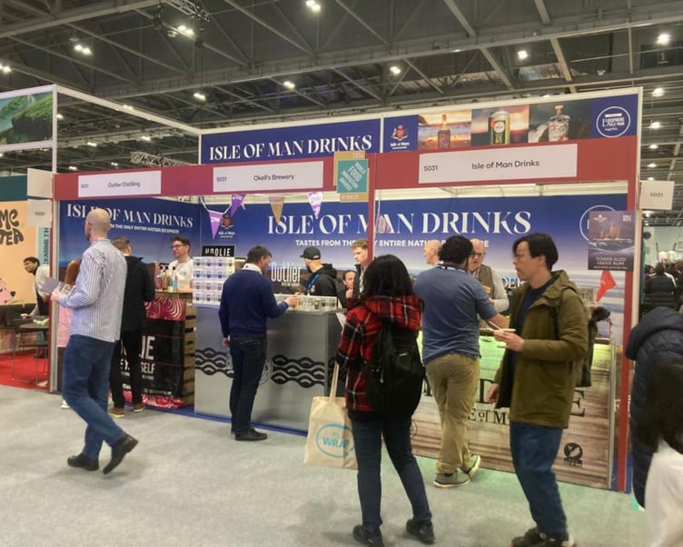 Isle of Man drinks stand at the IFE 2024 in London