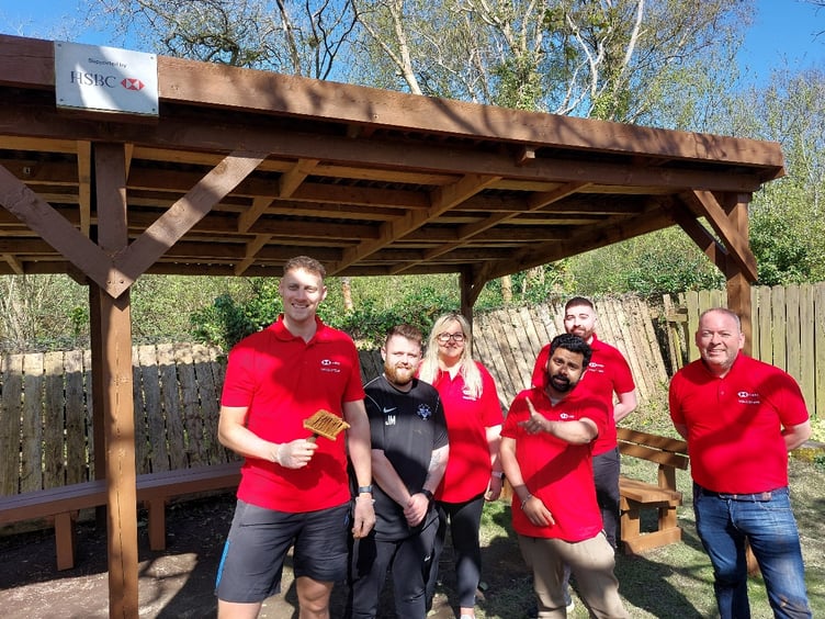 HSBC employees helping at the Curraghs Wildlife Park