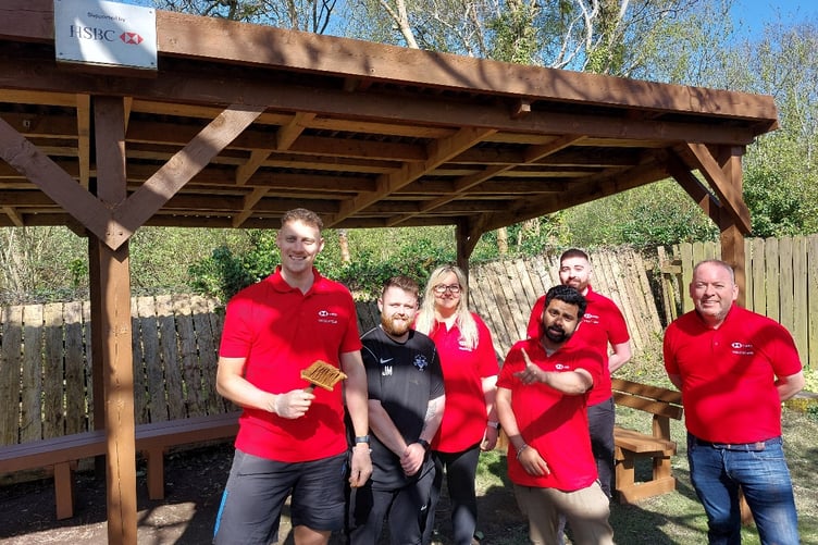 HSBC employees helping at the Curraghs Wildlife Park