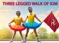 Fundraisers aiming to walk length of island with legs tied together