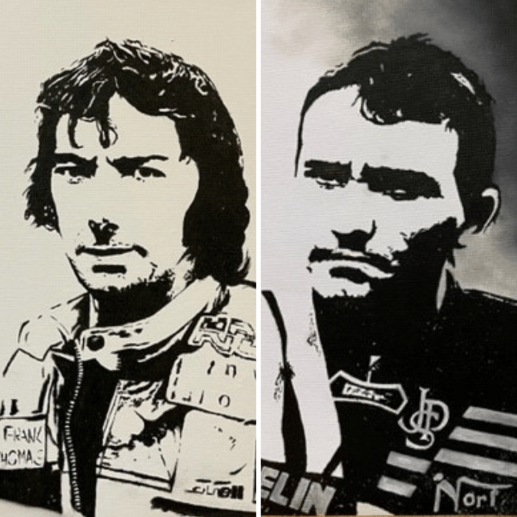 Portraits of Joey and Robert Dunlop have been donated to the Isle of Man