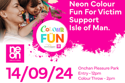 Neon Colour Fun For Victim Support Isle of Man