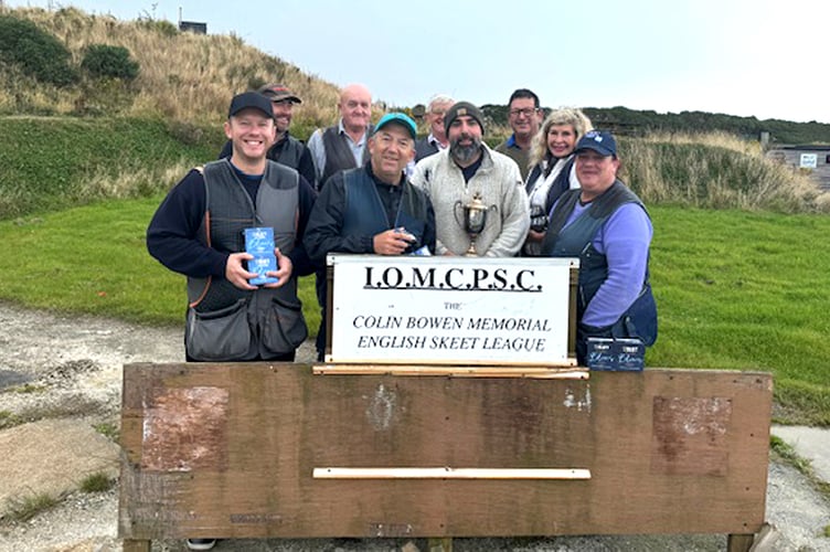 Prizewinners in Isle of Man Clay Pigeon Shooting Club’s Colin Bowen Memorial English Skeet League and Cesar Leonetti Handicap Cup 