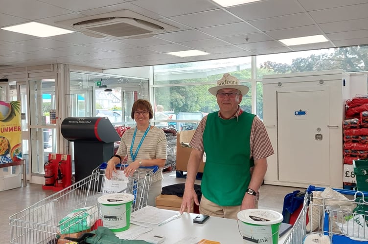 An Isle of Man Foodbank stall at the Little Switzerland Tesco store in Douglas