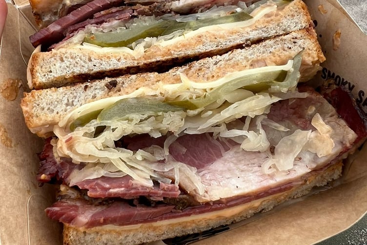 The Reuben sandwich at Smoky Sam's BBQ at The Nook