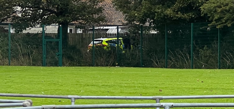 The incident occurred in a lane behind Queen Elizabeth II High School in Peel on Wednesday evening. Officers were at the scene on Thursday evening