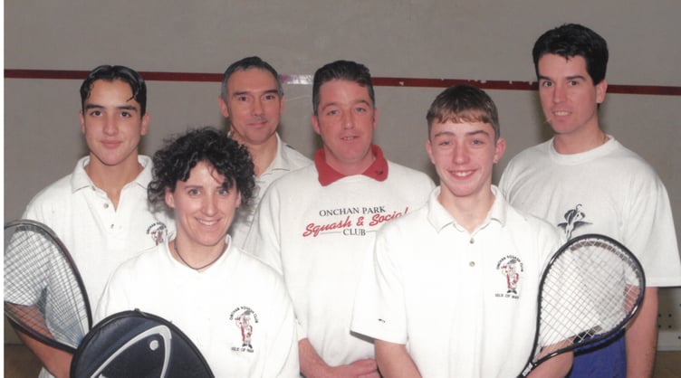 The Onchan Squash Club team that won the B League in 1999