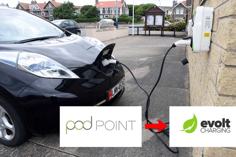 Manx Utilities has partnered with Evolt Charging to manage and expand the network. It follows the withdrawal of the current supplier, Pod-Point, from the public charging market.