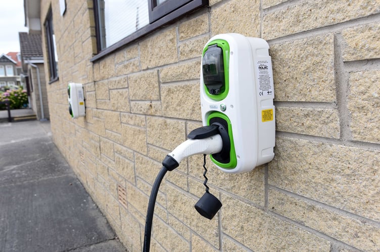 A charging point in Bridson Street, Port Erin
