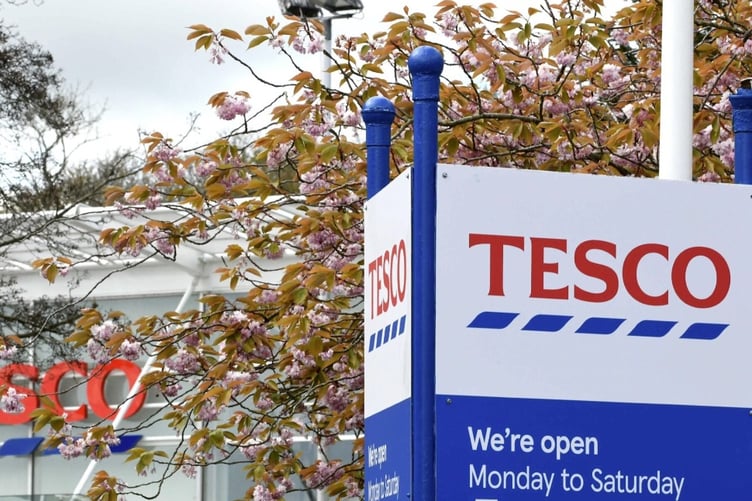 Tesco signs at the Victoria Road store in Douglas