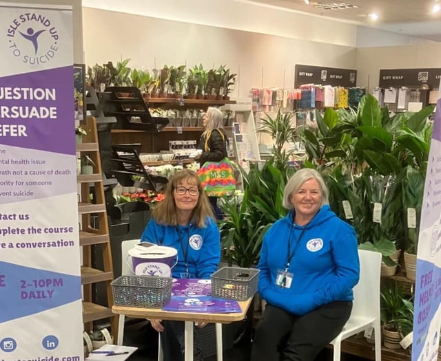 Charity raises awareness in Douglas on World Suicide Prevention Day