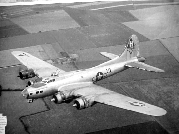 A picture of a Flying Fortress courtesy of the Manx Aviation and Military Museum