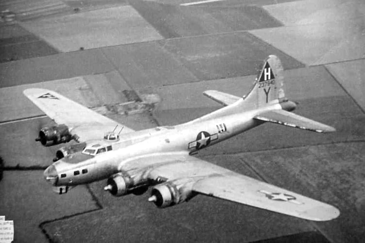 A picture of a Flying Fortress courtesy of the Manx Aviation and Military Museum