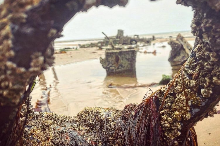 The shipwreck at Jurby beach