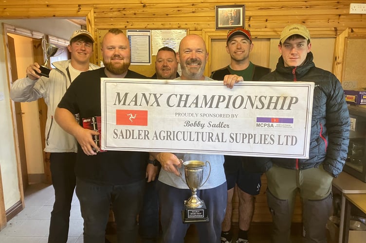 Some of the prize winners in Isle of Man Clay Pigeon Shooting Club’s Sport Trap Championship which took place last weekend