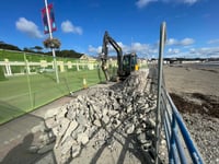 The reason why the demolition of Douglas sea wall is taking place