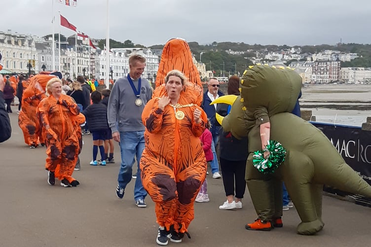 Douglas Mayor Natalie Byron-Teare feeling the heat after taking part in Saturday's fun run