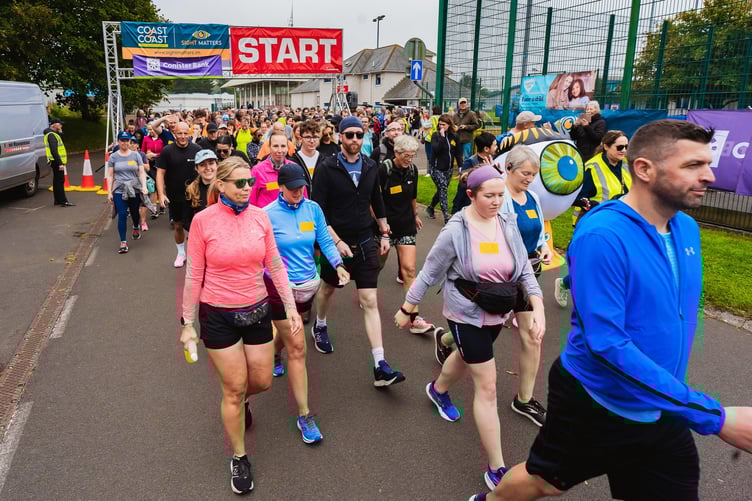 The start of Sight Matters annual Coast 2 Coast walk at the NSC Raceway