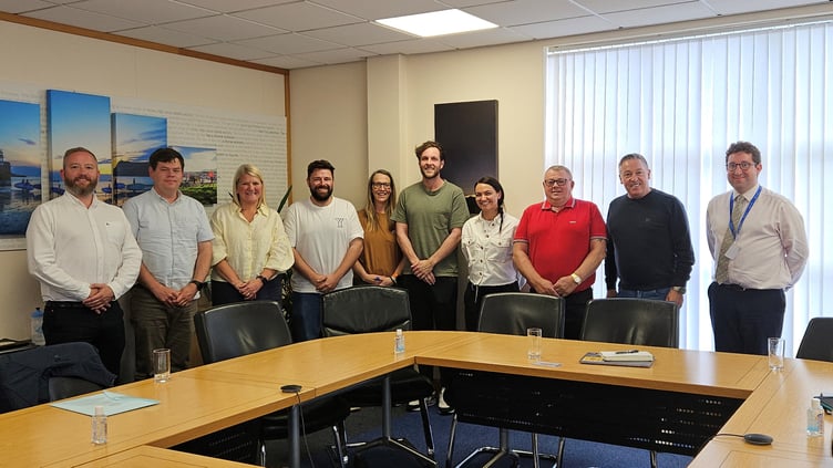 Hospitality IOM Board, from left to right: Steven Taylor, Robin Mowat, Deborah Heather, Jamie Lewis, Vicky Quirk, Jamie Blair, Sacha Horsthuis, Andrew Gibbs, Enzo Ciappelli, and Tim Cowsill.