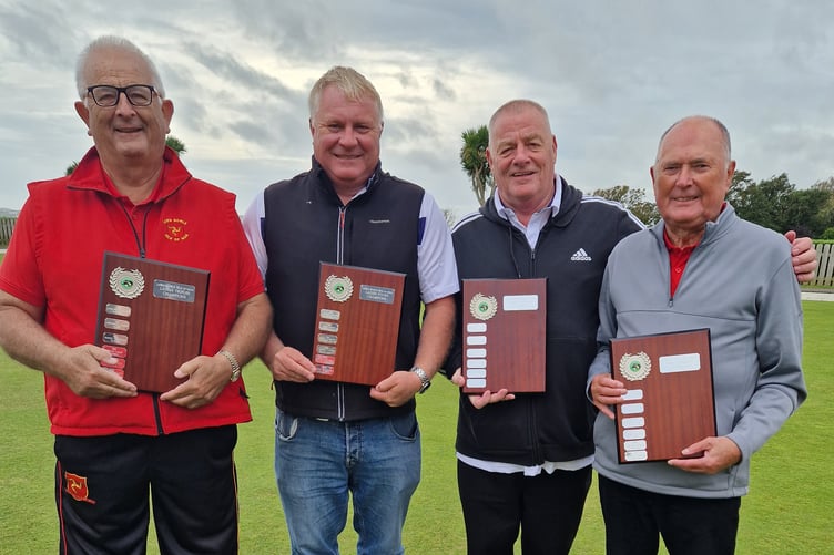 The men's fours champions (left to right) David Slack, Andy Foster, Rab Prentice and Philip Watterson