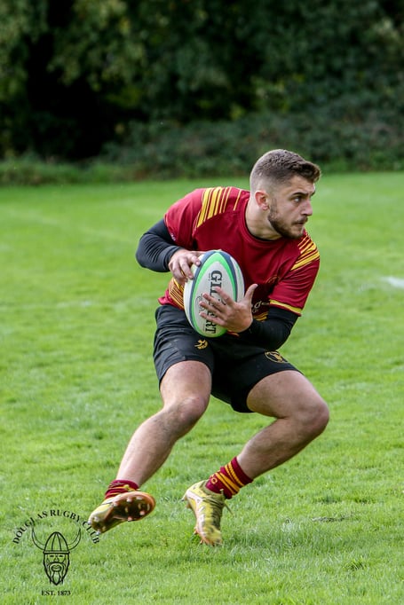 Douglas try scorer Callum Dentith (Photo: Richard Ebbutt)