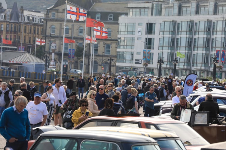 Festival of Motoring Douglas Seafront Car Display.