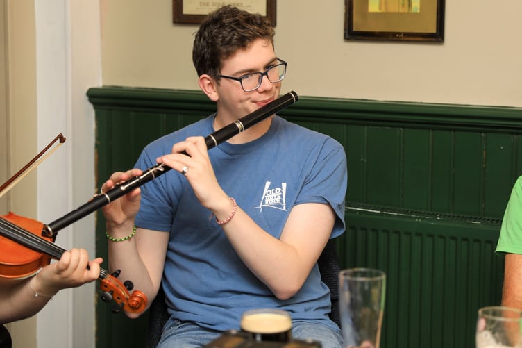 Traditional Music Weekend session at O'Donnell's on Castle Street, Douglas