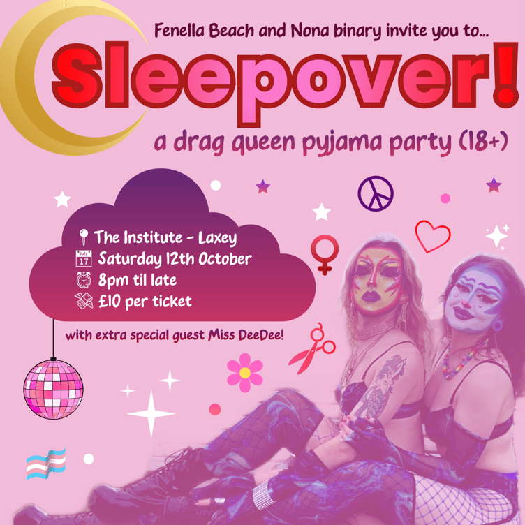 The 'Drag Queen Pyjama Party' poster