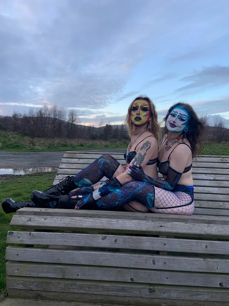 Left to right: Owen Atkinson (Fenella Beach) and Ashton Gibson (Nona Binary)