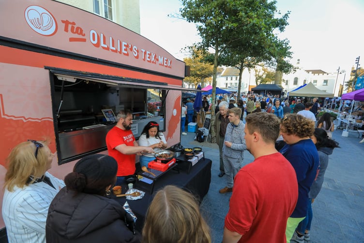 Tia Ollie's Tex Mex provide a demonstration