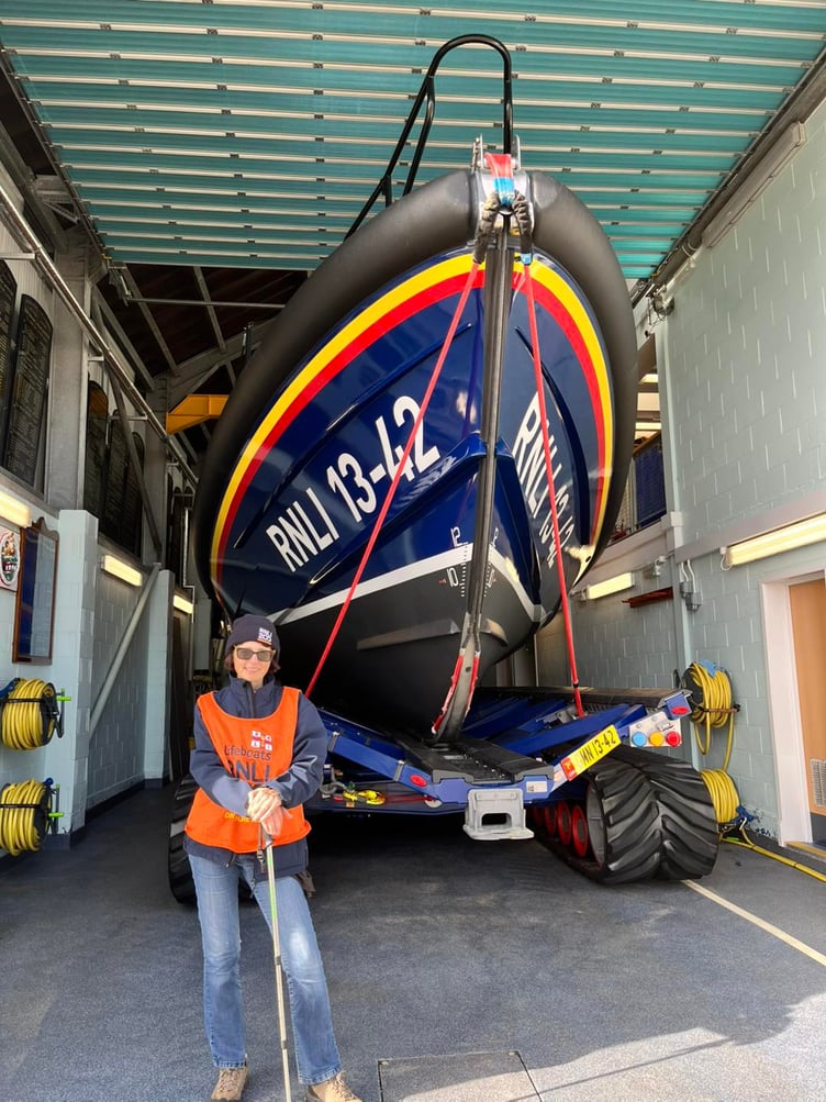Angela Rook at Ramsey RNLI lifeboat station