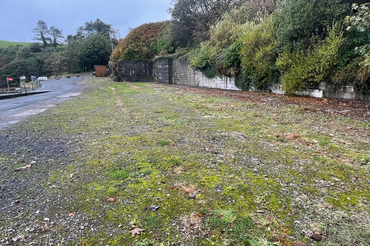 The empty space where the Anchor pub used to be on Port Soderick