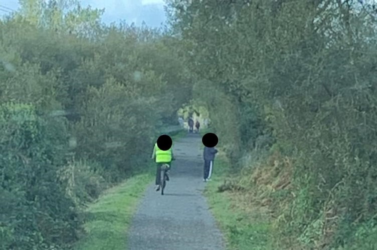 The DoI shared this photograph showing people ignoring the closure signs on the Heritage Trail