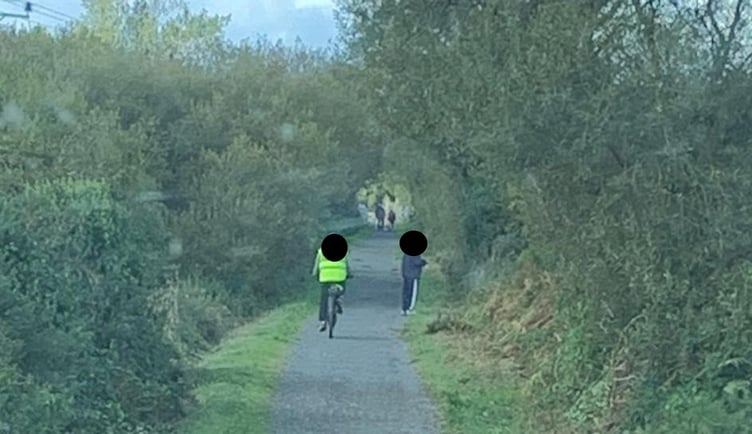 The DoI shared this photograph showing people ignoring the closure signs on the Heritage Trail