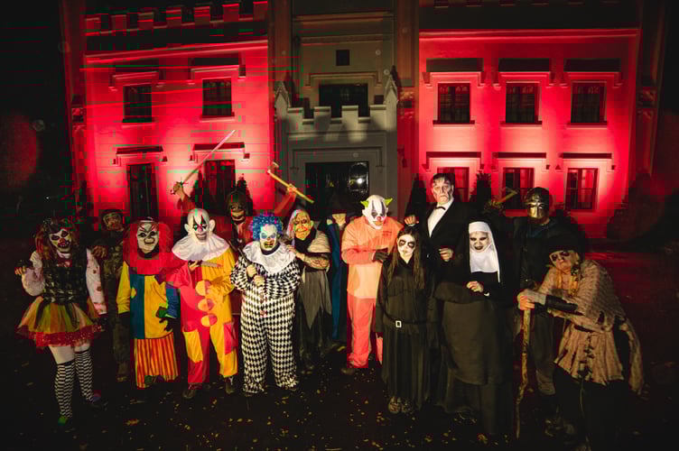 The Scarefest 'scarers' in front of Milntown estate
