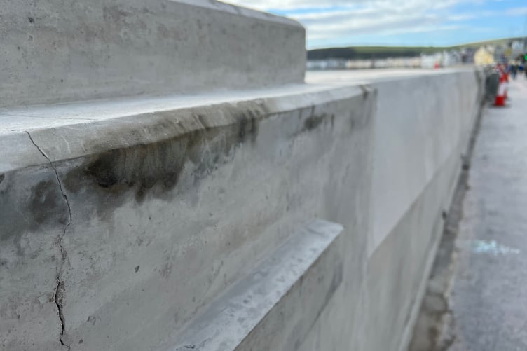 Cracks in the sea wall