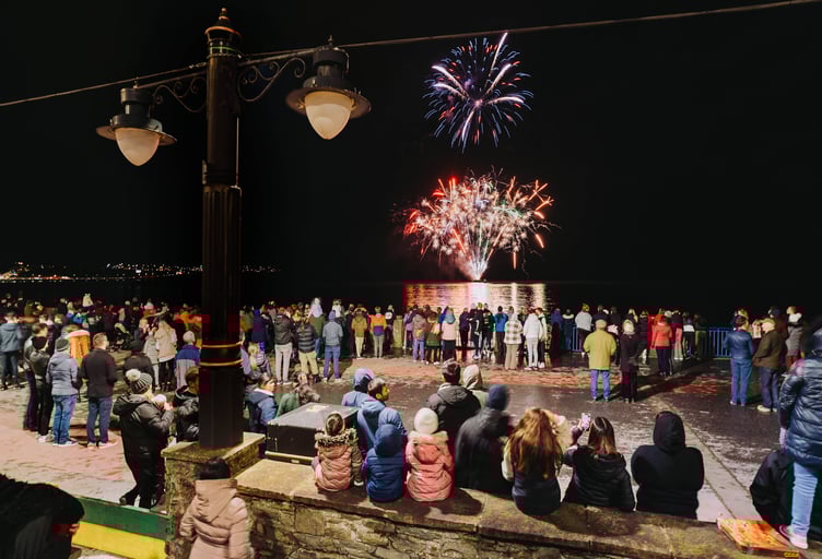 Firework display in Douglas