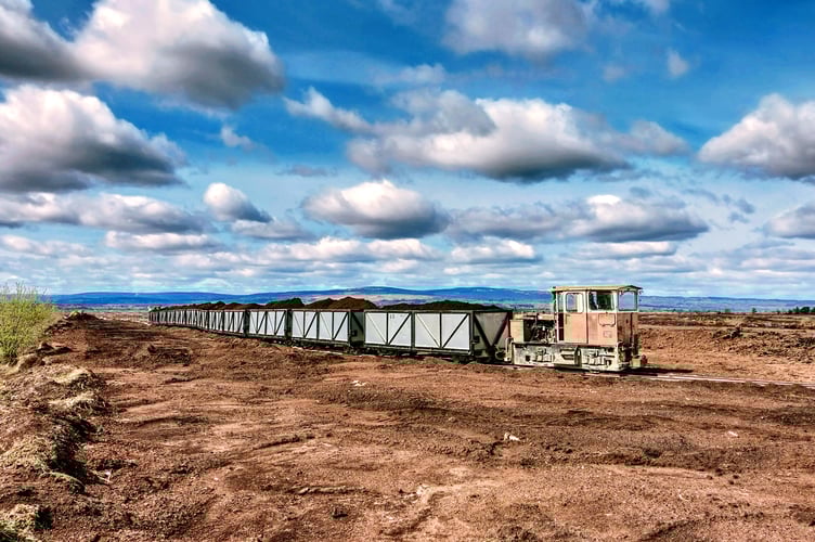 This loco, pictured at Coolnamona bog, is now in the IoM