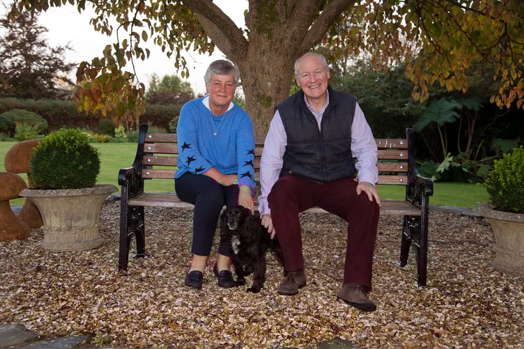 Sir John and Lady Lorimer with Midge by Sue Jones