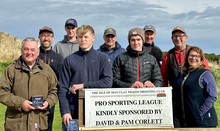 Prizewinners at the latest Isle of Man Clay Pigeon Shooting Club event in Santon