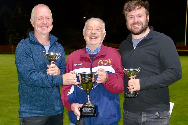 Juan Kelly Cup winners Colin Kelly and Tom Kelly, three generations of the Kelly family (Photo: Arnie Withers)