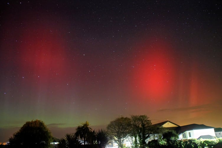 Dave Corkish captured this shot of Aurora Borealis over Peel around 1am on Monday morning