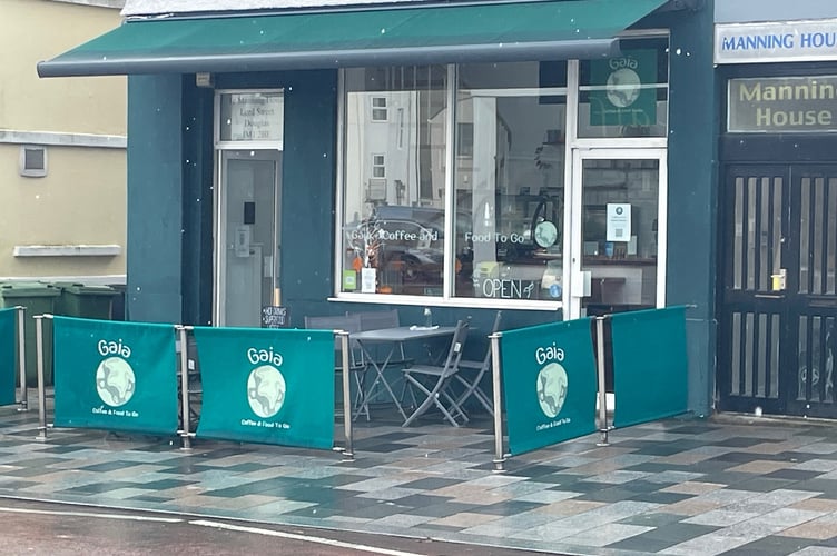 Gaia coffee shop on Lord Street, Douglas