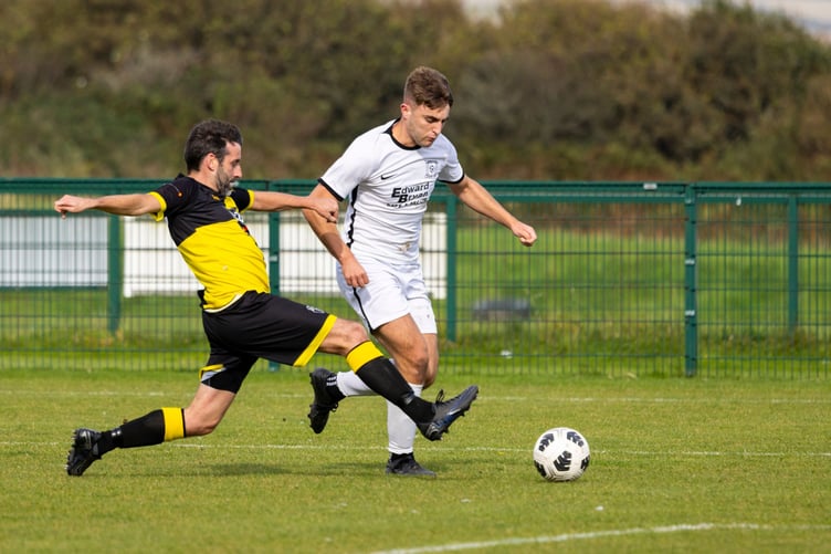 Joe Middleton (right) scored a hat-trick for Corinthians against St George's to earn his place in the latest Team of the Week (Photo: Gary Weightman)
